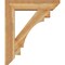 Ekena Millwork Merced Slat Rough Sawn Bracket w/ Offset Brace, Western Red Cedar, 8"W x 34"D x 40"H BKT0806X34X40MRC06RWR - alternate 4
